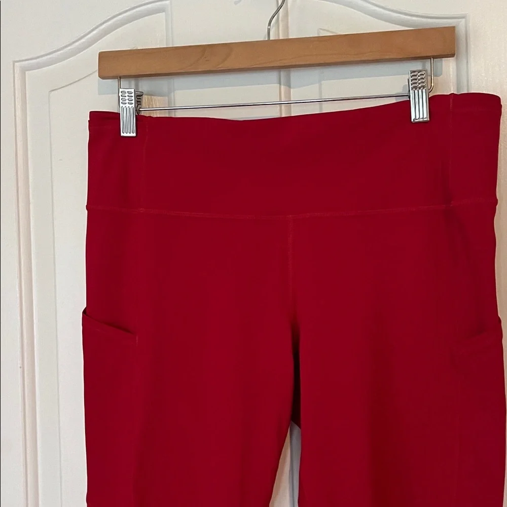 Lululemon | Fast & Free 7/8 Tight II Non-Reflective Nulux 25 True Red Plus SZ 14